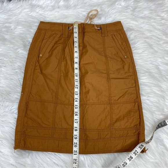 Etcetera Womens Orange Utility Cargo Skirt Side Zip‎ Slit Cotton Blend Size 2 - Picture 11 of 13